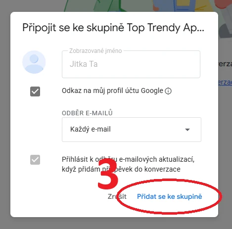 Krok 1 - Potvrzení připojení
