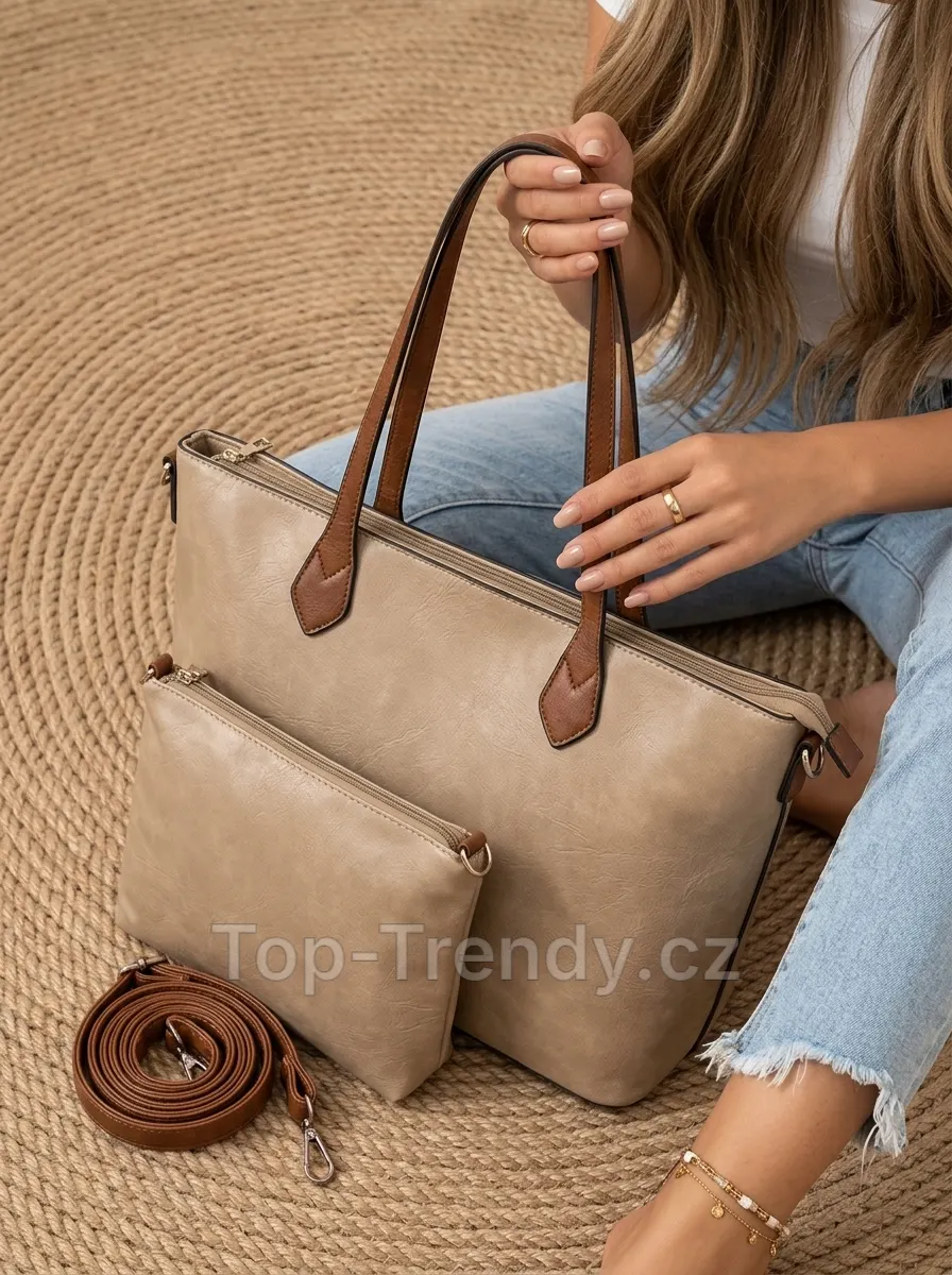 DÁMSKÁ SHOPPER KABELKA 2V1 AMALFI