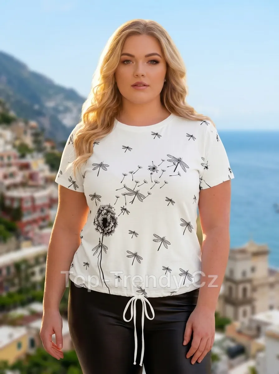 DÁMSKÉ OVERSIZE TRIČKO S POTISKEM ALINA