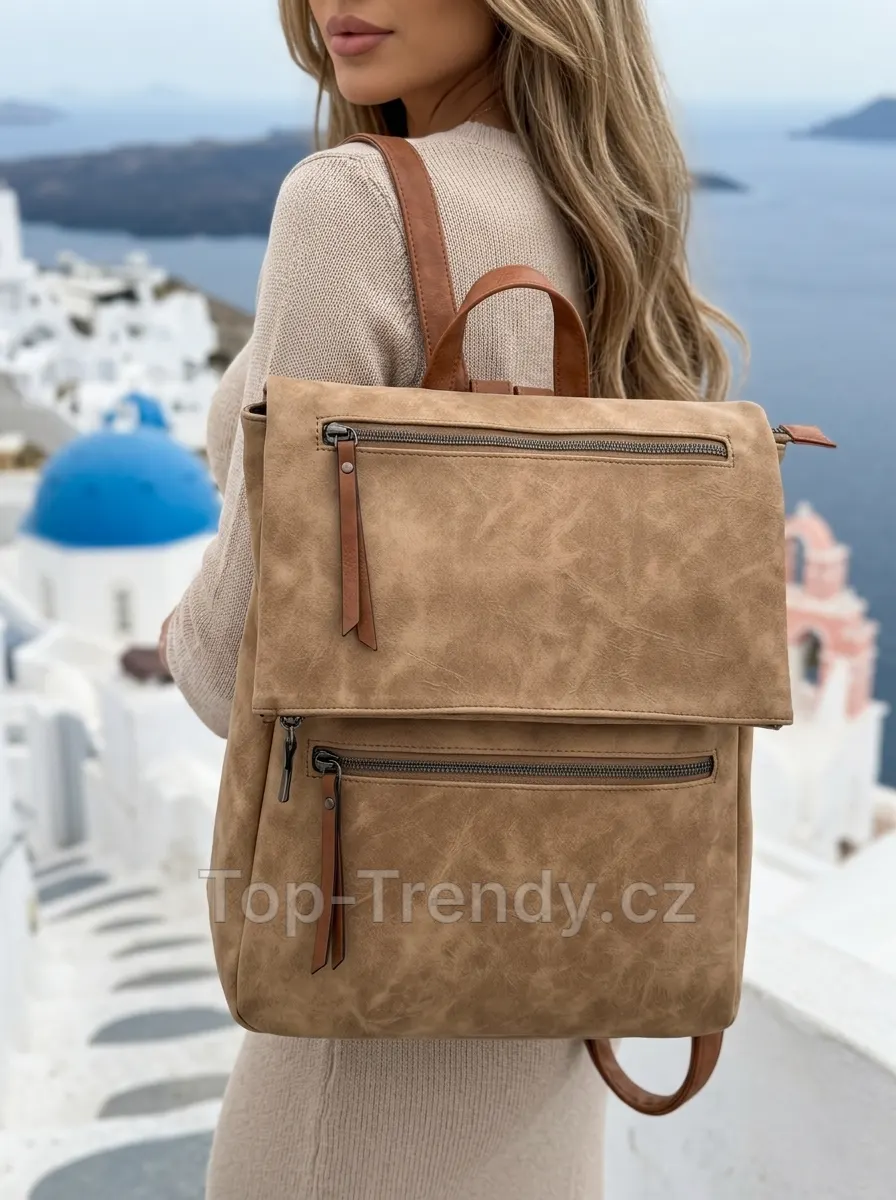 DÁMSKÝ MĚSTSKÝ BATOH S KAPSAMI NA ZIP EVETTA